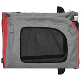 NNEVL Pet Bike Trailer Red and Grey Oxford Fabric&Iron