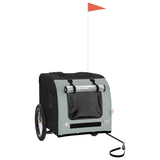 NNEVL Pet Bike Trailer Grey and Black Oxford Fabric&Iron