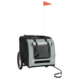 NNEVL Pet Bike Trailer Grey and Black Oxford Fabric&Iron