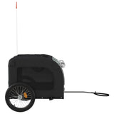NNEVL Pet Bike Trailer Grey and Black Oxford Fabric&Iron