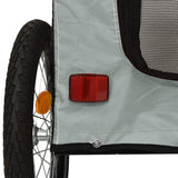 NNEVL Pet Bike Trailer Grey and Black Oxford Fabric&Iron