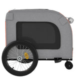 NNEVL Pet Bike Trailer Orange and Grey Oxford Fabric and Iron