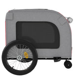 NNEVL Pet Bike Trailer Red and Grey Oxford Fabric and Iron