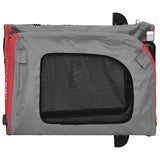 NNEVL Pet Bike Trailer Red and Grey Oxford Fabric and Iron