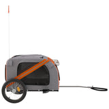 NNEVL Pet Bike Trailer Orange and Black Oxford Fabric&Iron