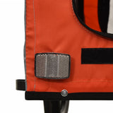 NNEVL Pet Bike Trailer Orange and Black Oxford Fabric&Iron