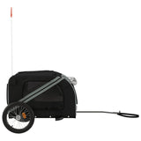 NNEVL Pet Bike Trailer Black and Grey Oxford Fabric and Iron