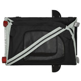 NNEVL Pet Bike Trailer Black and Grey Oxford Fabric and Iron