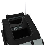 NNEVL Pet Bike Trailer Black and Grey Oxford Fabric and Iron