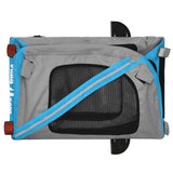 NNEVL Pet Bike Trailer Blue and Grey Oxford Fabric and Iron