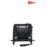 NNEVL Pet Bike Trailer Black Oxford Fabric and Iron