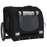 NNEVL Pet Bike Trailer Black Oxford Fabric and Iron