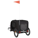 NNEVL Pet Bike Trailer Black Oxford Fabric and Iron