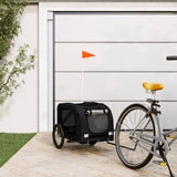 NNEVL Pet Bike Trailer Black Oxford Fabric and Iron