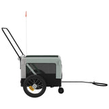 NNEVL Pet Bike Trailer Grey and Black Oxford Fabric and Iron