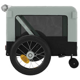 NNEVL Pet Bike Trailer Grey and Black Oxford Fabric and Iron