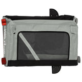NNEVL Pet Bike Trailer Grey and Black Oxford Fabric and Iron