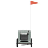 NNEVL Pet Bike Trailer Grey Oxford Fabric and Iron