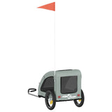 NNEVL Pet Bike Trailer Grey Oxford Fabric and Iron