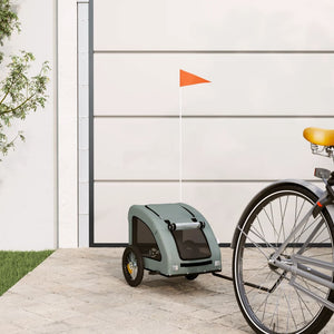NNEVL Pet Bike Trailer Grey Oxford Fabric and Iron