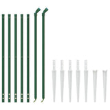 NNEVL Chain Link Fence with Spike Anchors Green 1x10 m