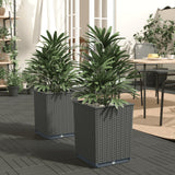 NNEVL Planters 2 pcs Black 30x30x37 cm Polypropylene