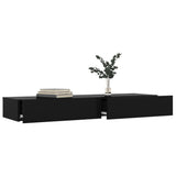 NNEVL TV Cabinet with LED Lights Black 120x35x15.5 cm
