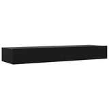 NNEVL TV Cabinet with LED Lights Black 120x35x15.5 cm