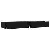 NNEVL TV Cabinet with LED Lights Black 120x35x15.5 cm