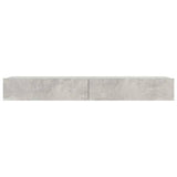 NNEVL TV Cabinet with LED Lights Concrete Grey 120x35x15.5 cm