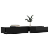 NNEVL TV Cabinet with LED Lights High Gloss Black 120x35x15.5 cm