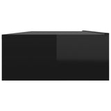 NNEVL TV Cabinet with LED Lights High Gloss Black 120x35x15.5 cm