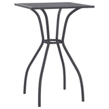 NNEVL Garden Table Anthracite 50x50x72 cm Steel Mesh