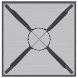 NNEVL Garden Table Anthracite 50x50x72 cm Steel Mesh