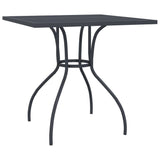 NNEVL Garden Table Anthracite 80x80x72.5 cm Steel Mesh
