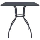 NNEVL Garden Table Anthracite 80x80x72.5 cm Steel Mesh