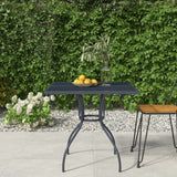 NNEVL Garden Table Anthracite 80x80x72.5 cm Steel Mesh