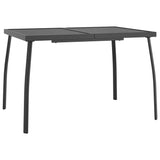 NNEVL Garden Table Anthracite 110x80x72 cm Steel Mesh