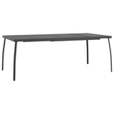 NNEVL Garden Table Anthracite 200x100x72 cm Steel Mesh