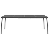 NNEVL Garden Table Anthracite 200x100x72 cm Steel Mesh