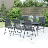 NNEVL Garden Table Anthracite 200x100x72 cm Steel Mesh