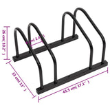 NNEVL Bike Rack for 2 Bikes Black Steel
