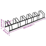 NNEVL Bike Rack for 6 Bikes Black Steel