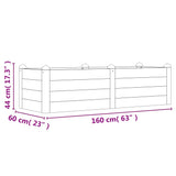 NNEVL Garden Raised Bed 160x60x44 cm Solid Wood Acacia