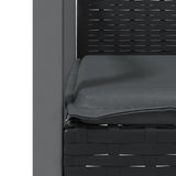 NNEVL Garden Chairs with Cushions 2 pcs Black 56.5x57x83 cm Poly Rattan