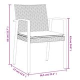 NNEVL Garden Chairs with Cushions 2 pcs Black 56.5x57x83 cm Poly Rattan