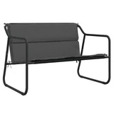 NNEVL 2-Seater Garden Bench with Cushion Anthracite Steel