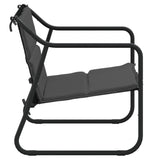 NNEVL 2-Seater Garden Bench with Cushion Anthracite Steel