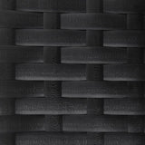 NNEVL 2-Seater Garden Bench with Cushion Black Poly Rattan