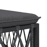 NNEVL Garden Middle Sofa with Cushions Anthracite Woven Fabric